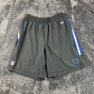 Nike On-Field Indianapolis Colts NFL Gray Athletic XXL Shorts 10" Inseam Gray